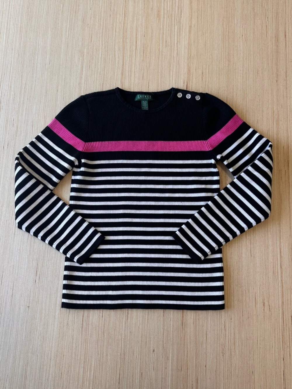 LRL Striped Sweater Top